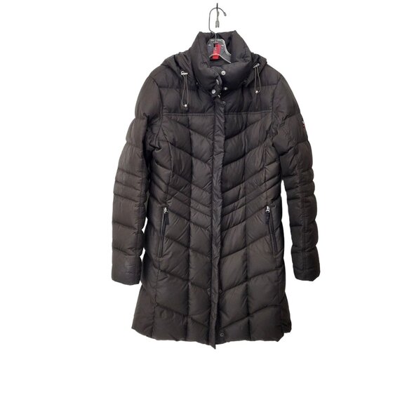 Bogner Fire + Ice Womens Long Puffer Coat Jacket Size M Dark Brown Duck Down Pol - Picture 6 of 6